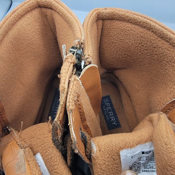 Sperry Saltwater Womens 8.5 Brown Croc Leather Duck Boots Casual STS86700 - Picture 11 of 13